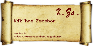 Kühne Zsombor névjegykártya