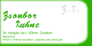 zsombor kuhne business card