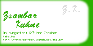 zsombor kuhne business card